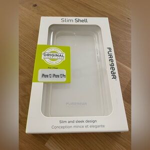 New in Box PureGear Slim Shell Clear Phone Case for iPhone 12 / 12 Pro
